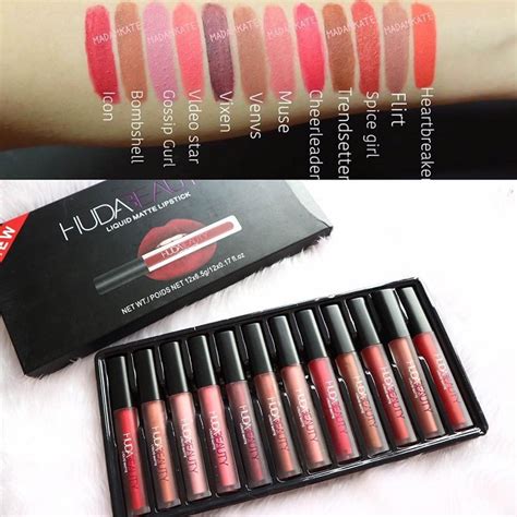 Introducing huda beauty's latest lip beautifier: Huda Beauty Liquid Matte lipsticks Full Collection - 12 ...
