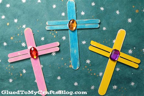Popsicle Stick Crosses Craft Idea For Easter