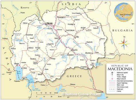 Citizen minors traveling in north. Political Map of Macedonia - Nations Online Project
