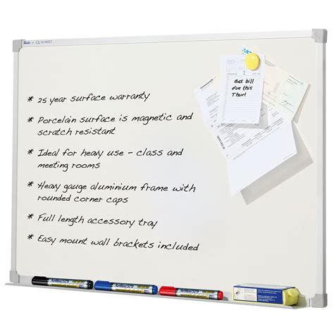 Porcelain Magnetic Whiteboard 1500 X 900 Cos Complete Office Supplies
