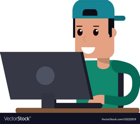 Person Using Laptop Icon Royalty Free Vector Image