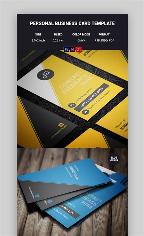 ✓ free for commercial use ✓ high business card images. 24 Premium Business Card Templates (In Photoshop ...