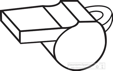 Objects Black And White Outline Clipart Whistle Black Outline Clipart