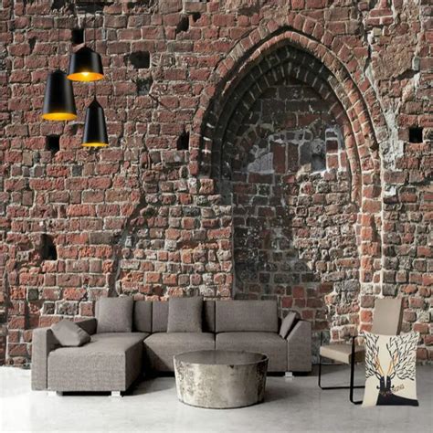 Red Brick Wallpaper For Walls 3d Decorative Wall Paper Painting Mural