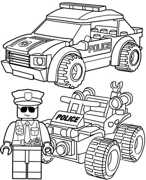 Раскраска Лего Полицейский Распечатать Telegraph