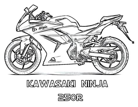 Print out these coloring sheets of motorcycle helmets, boots, mufflers. Ausmalbilder: Kawasaki zum ausdrucken, kostenlos, für ...