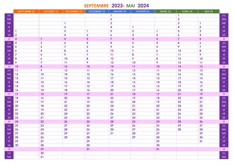 Calendrier 2024 Imprimer Gratuit