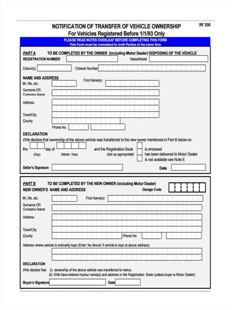 It is possible to obtain replacement documents associated with changes to vehicle ownership. FREE 38+ Transfer Forms in PDF | Ms Word | Excel