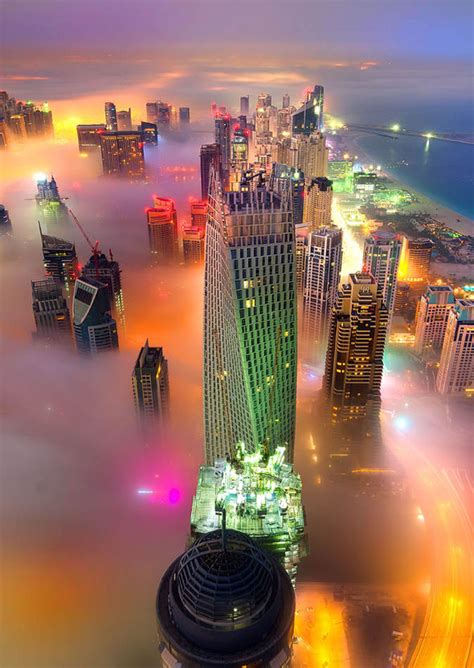 Incredible Photos Of Dubai Skyscrapers Covered In Fog World News