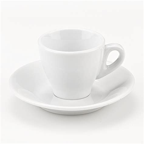 White Espresso Cups Set Of 6 Cups And Saucers Porcelain Espresso
