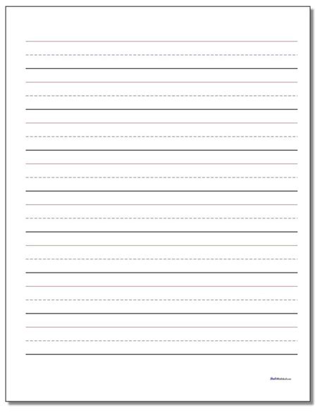 Printable Handwriting Paper Pertaining To Blank Four Square Writing