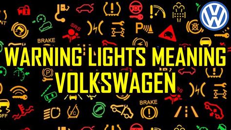 Volkswagen Warning Lights Meaning Auto Tutorials