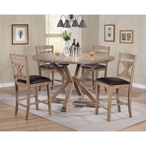 Winners Only Grandview Dfgt16060 4x45224 5 Piece Counter Height Drop Leaf Dining Set Arwood S