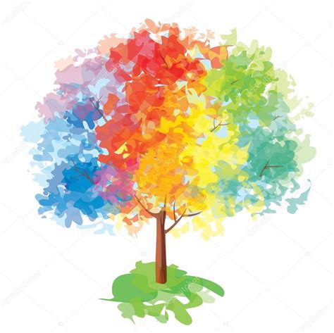Pictures Abstract Tree Vector Of Abstract Colorful Tree — Stock