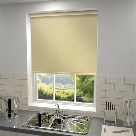 Primary Blackout Roller Blind In Antique Cream Terrys Fabrics