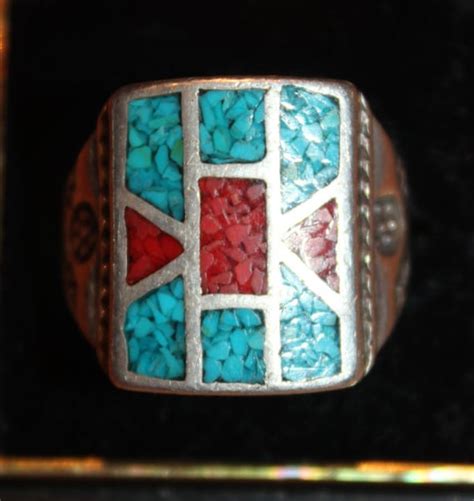 Mens Silver Ring Navajo Native American Heavy Grams Mens