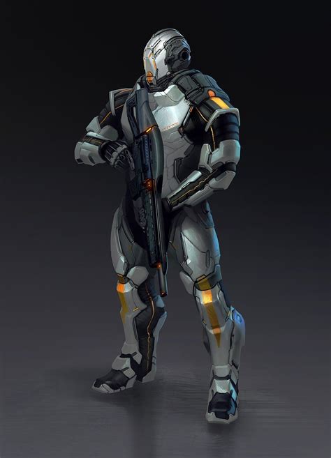 Sci Fi Suit Male W Helmet By Jianli Wu On Artstation Armor Concept