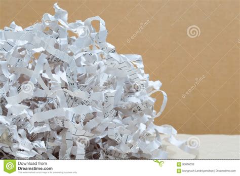 Closeup Texture Shred Of Paper Scrap Stock Image Image Of Board