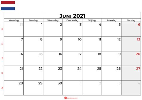 Monatskalender Juni 2021 Zum Ausdrucken Kostenlos Kostenlos Druckbar