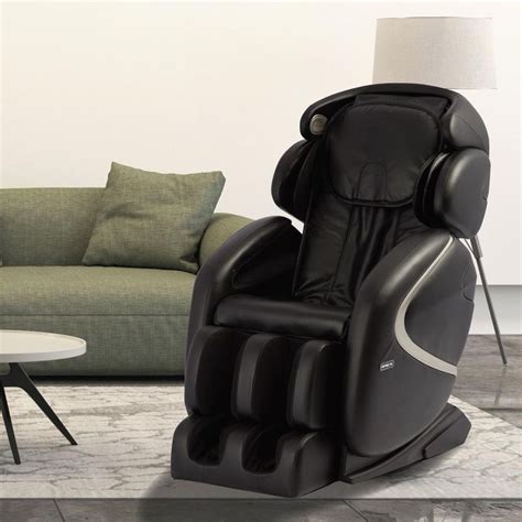 Titan Brown Faux Leather Reclining Massage Chair Odditieszone