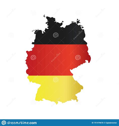 Flag Of Germany Map. Vector Illustration Decorative Design Stock ...