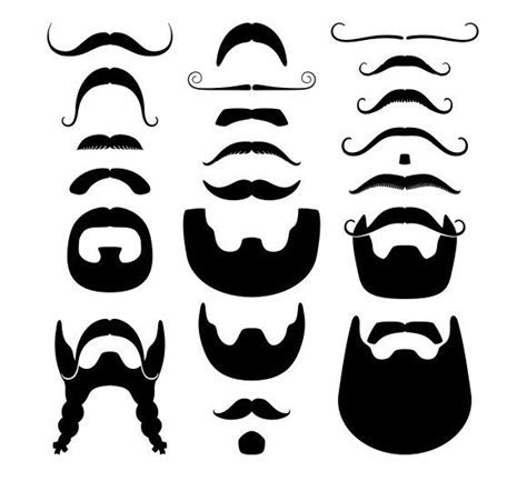 Moustaches And Beards Silhouettes Beard Silhouette Moustache Beard