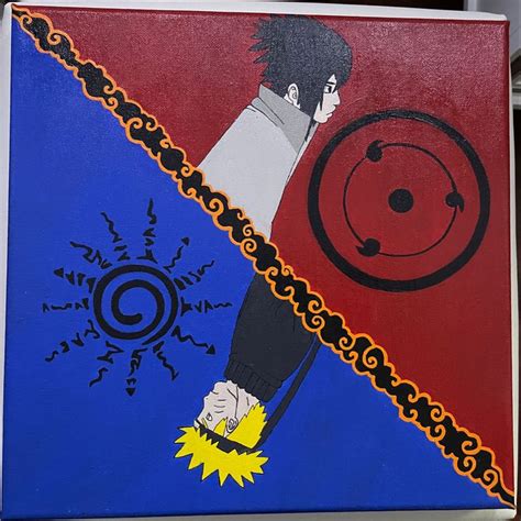 Sasuke And Naruto Painting Naruto Painting Painting Naruto