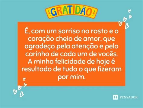 As 52 Melhores Mensagens De Agradecimento Pela Atenção Pensador