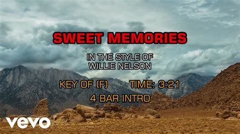 Willie Nelson Sweet Memories Karaoke Youtube