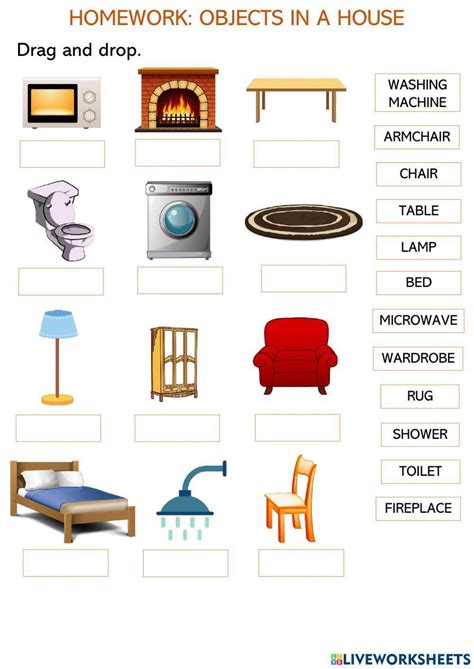 Objects In A House Online Exercise Live Worksheets