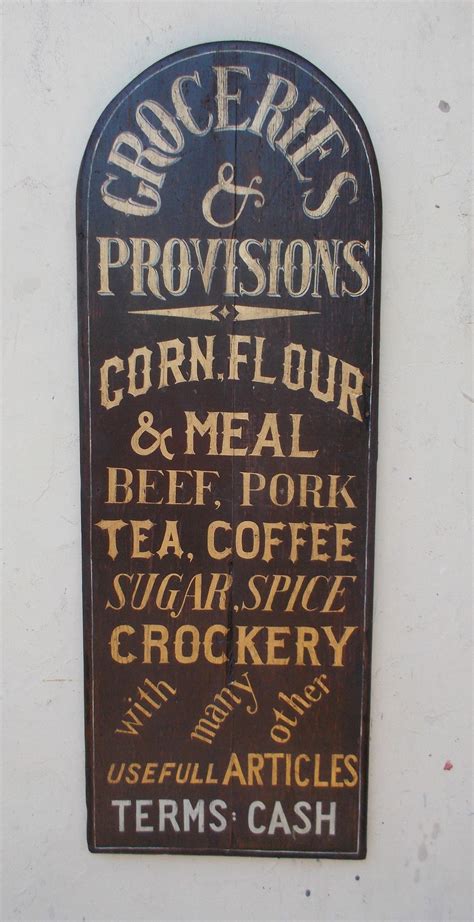 Groceries And Provisions Vintage Advertising Signs Hand Painted