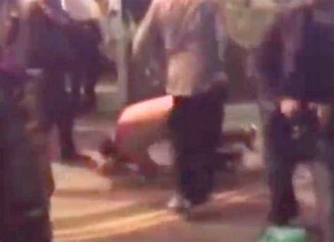 Footage Of White And Asian Gangs Brawling In London S Brick Lane Daily Mail Online