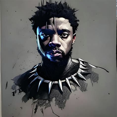 Black Panther Wakanda Forever Chadwick Boseman Art Print Digital Art By