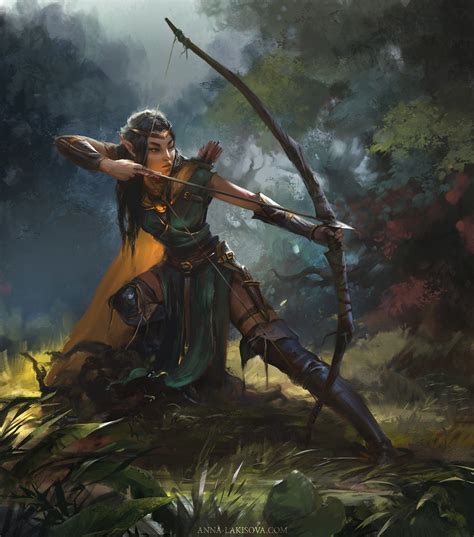 Archer Warrior Elves Fantasy Art Wallpaper Elf Warrior