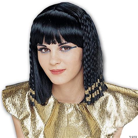 Queen Of The Nile Egyptian Cleopatra Adult Black Costume Wig Oriental