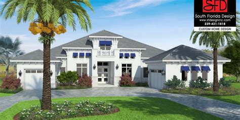 South Florida Design Beach Style 1 Story House Plan South Florida Design