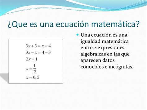 Presentacion Electronica De Ecuaciones Matematicas