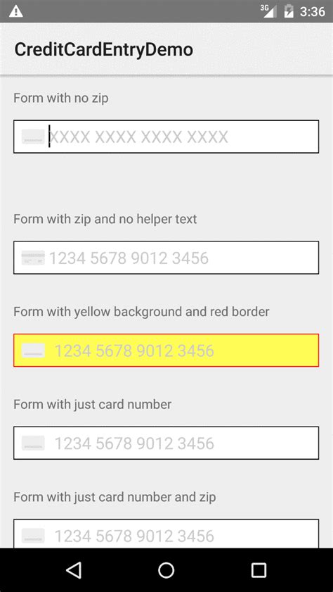 Github Ifiokcardentry Smooth Ui For Credit Card Entry On Android