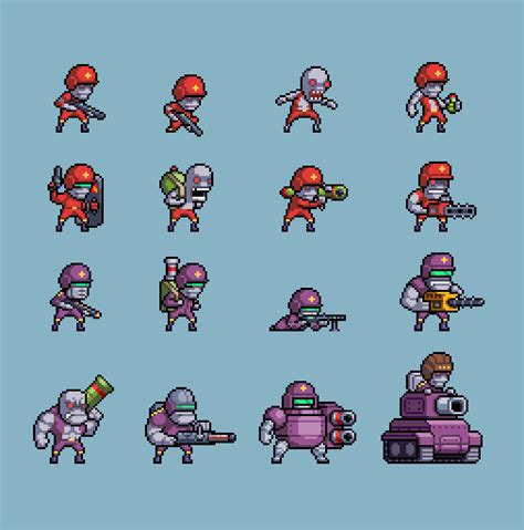 Oc A Bunch Of Enemy Sprites I Created For A Game Im Working On