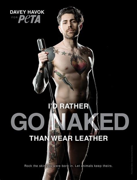 Afi S Davey Havok Happily Goes Naked Rather Than Wearing Leather Peta