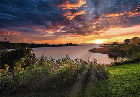 Summit Lake Indiana Sunset Photograph By Randall Branham Fine Art America