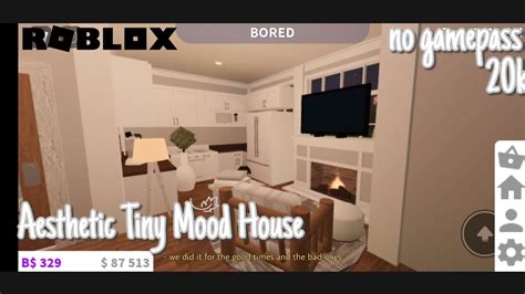 Aesthetic Tiny Mood House No Gamepasses 20k Bloxburg Speedbuild