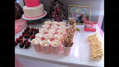 Mini cheesecakes topped with strawberries, pink and white parfaits, pink macarons, cupcakes, and pink champagne. Easy Princess party food ideas - YouTube