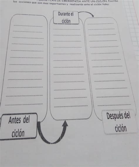 Cómo Completo Este Esquema Por Favor Ayúdeme Del Plan De Emergencia