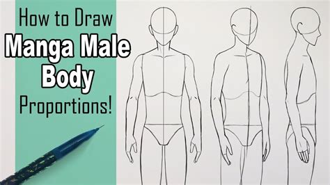 How To Draw A Manga Male Body Front And Side View Youtube