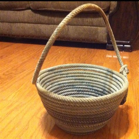 Rope Basket Think It Would Make An Adorable Easter Basket Rope