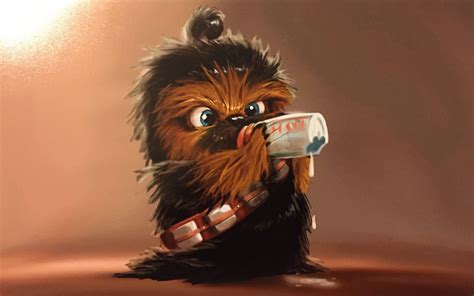 Baby Chewie Chewbacca Art Star Wars Fan Art Star Wars Humor