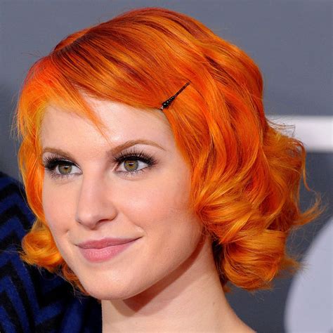 Short Bright Orange Hair Hayley Williams Hair Photo