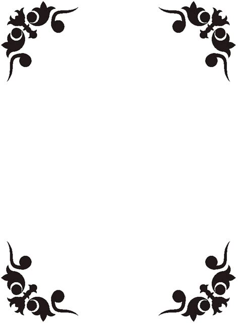 Free Beautiful Borders And Frames For Projects Black And White