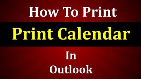 How To Print Calendar In Outlook Print Calendar Outlook Calendar